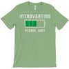 low battery introvert pun humor T-Shirt