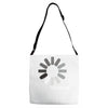 buffering  funny retro loading computer console fashion party Adjustable Strap Totes