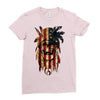 skull us flag Ladies Fitted T-Shirt