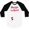 Muggle On Board Red 3/4 Sleeve Shirt