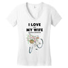 i love when my wife lets me buy another bike Women's V-Neck T-Shirt