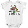 baseball game on short Baby Bodysuit