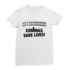 commas save lives Ladies Fitted T-Shirt