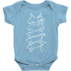 falling cat Baby Bodysuit