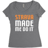 strava made me do it Women's Triblend Scoop T-shirt