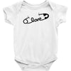 pin love Baby Onesie