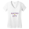 electro city Women's V-Neck T-Shirt
