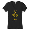cross country running Women's V-Neck T-Shirt