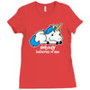 sad unicorn Ladies Fitted T-Shirt