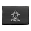 the best teachers are born in january Accessory Pouches