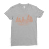 Camping Red Ladies Fitted T-Shirt
