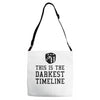 this is the darkest timeline Adjustable Strap Totes
