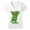 monster cats Women's V-Neck T-Shirt