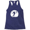 skiier moon moonlight silhouett Racerback Tank