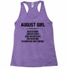 August Girl Hated By Many Racerback Tank
