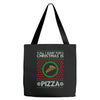 All I Want For Christmas Is Pizza Ugly Christmas For Dark Tote Bags