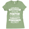 Super Cool Pawpaw Of A Freaking Awesome Granddaughter Ladies Fitted T-Shirt
