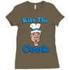 kiss the cook Ladies Fitted T-Shirt