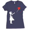 banksy style Ladies Fitted T-Shirt