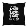 moisturise daily Throw Pillow
