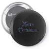 merry christmas colorful glitter Pin-back button