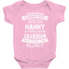 Super Cool Nanny Of A Freaking Awesome Grandson Baby Onesie