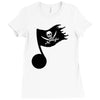music pirate Ladies Fitted T-Shirt