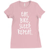 Eat Sleep Bike Repeat Ladies Fitted T-Shirt