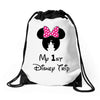 My 1st Disney Trip Drawstring Bags