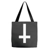 wasted youth inverted cross indie geek swag funny Tote Bags