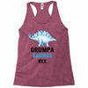 grumpa saurus rex Racerback Tank