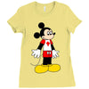 mickey with canada Ladies Fitted T-Shirt