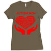 autism mom my heart Ladies Fitted T-Shirt