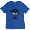 never underestimate an old man who was born in june V-Neck Tee