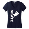 skate  fun skateboard Women's V-Neck T-Shirt