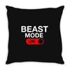 beast mode activated Throw Pillow