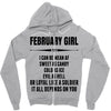 Super February Girl Zipper Hoodie