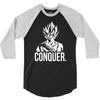 conquer   super saiyan goku 3/4 Sleeve Shirt