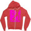 run harder gym workout Zipper Hoodie