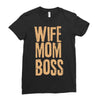 wife mom boss Ladies Fitted T-Shirt
