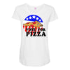 vote for pizza Maternity Scoop Neck T-shirt
