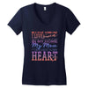 my mom is in heaven forever Women's V-Neck T-Shirt