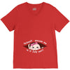 July Peeking Out Asian Baby Girl V-Neck Tee