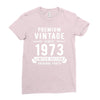 Premium Vintage Since 1973 Limited Edition Original Parts Ladies Fitted T-Shirt