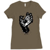 screaming hand werewolf Ladies Fitted T-Shirt