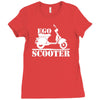 ego scooter  funny Ladies Fitted T-Shirt