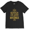 kings are born  november V-Neck Tee