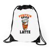 pumpkin space latte Drawstring Bags