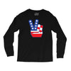 Peace Sign Hand Long Sleeve Shirts
