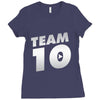 team 10 silver Ladies Fitted T-Shirt